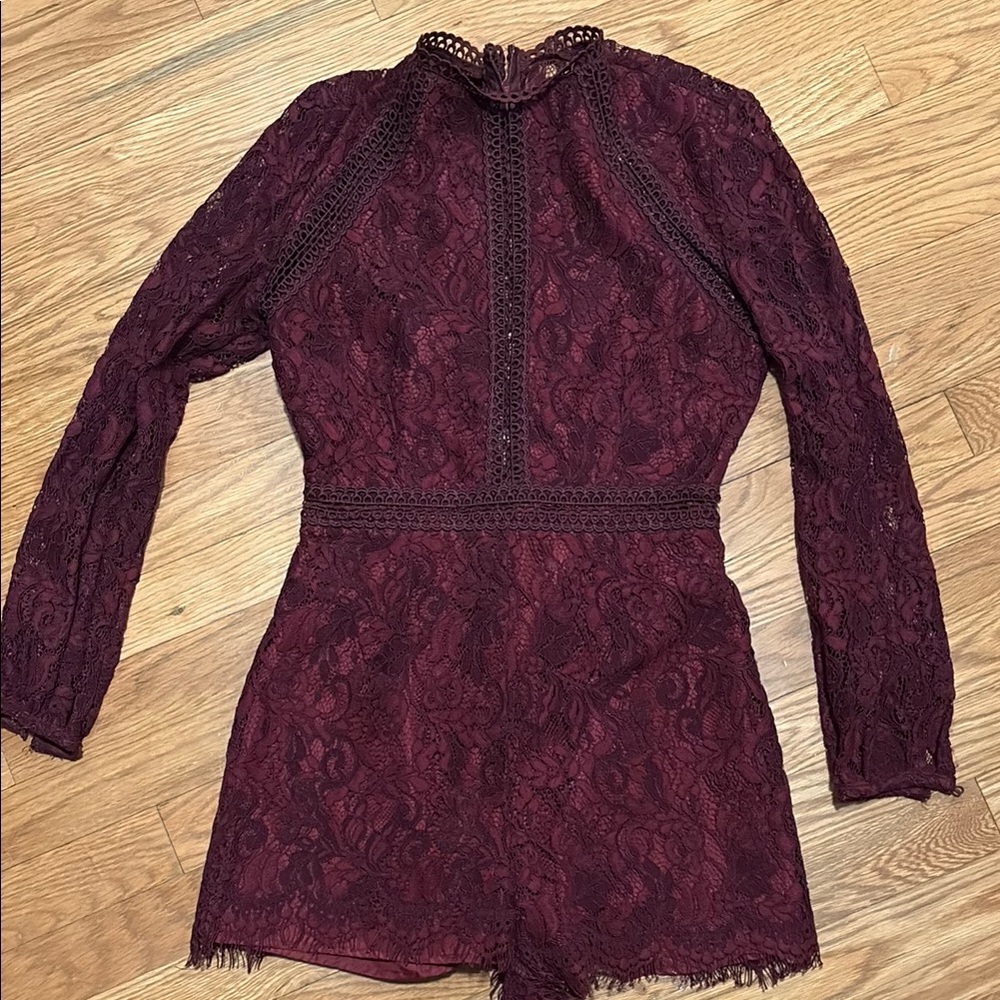 Elegant Lace Long Sleeve Romper